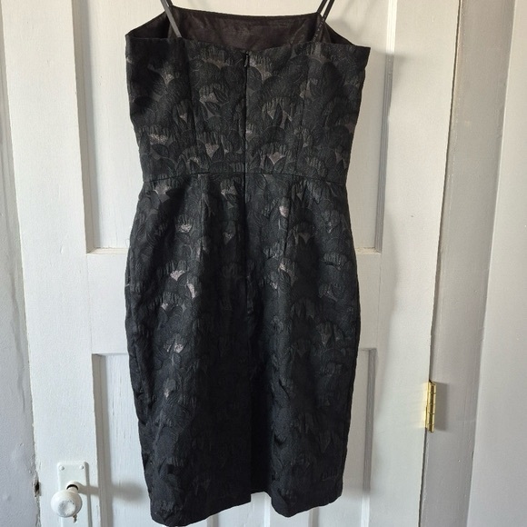 Trina Turk Elegant Metallic Fully Lined Mini Dress Black Sz 6 - Picture 5 of 10